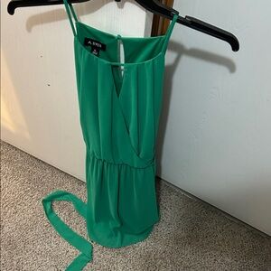 A. Byer Green Midi Dress